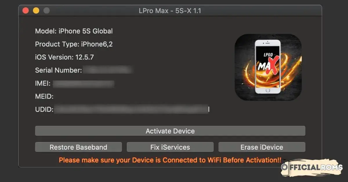 LPro Max - (iPhone 7/7+) iOS 15.x iCloud Hello Bypass Full Signal